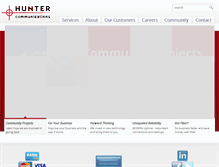 Tablet Screenshot of hunterfiber.com